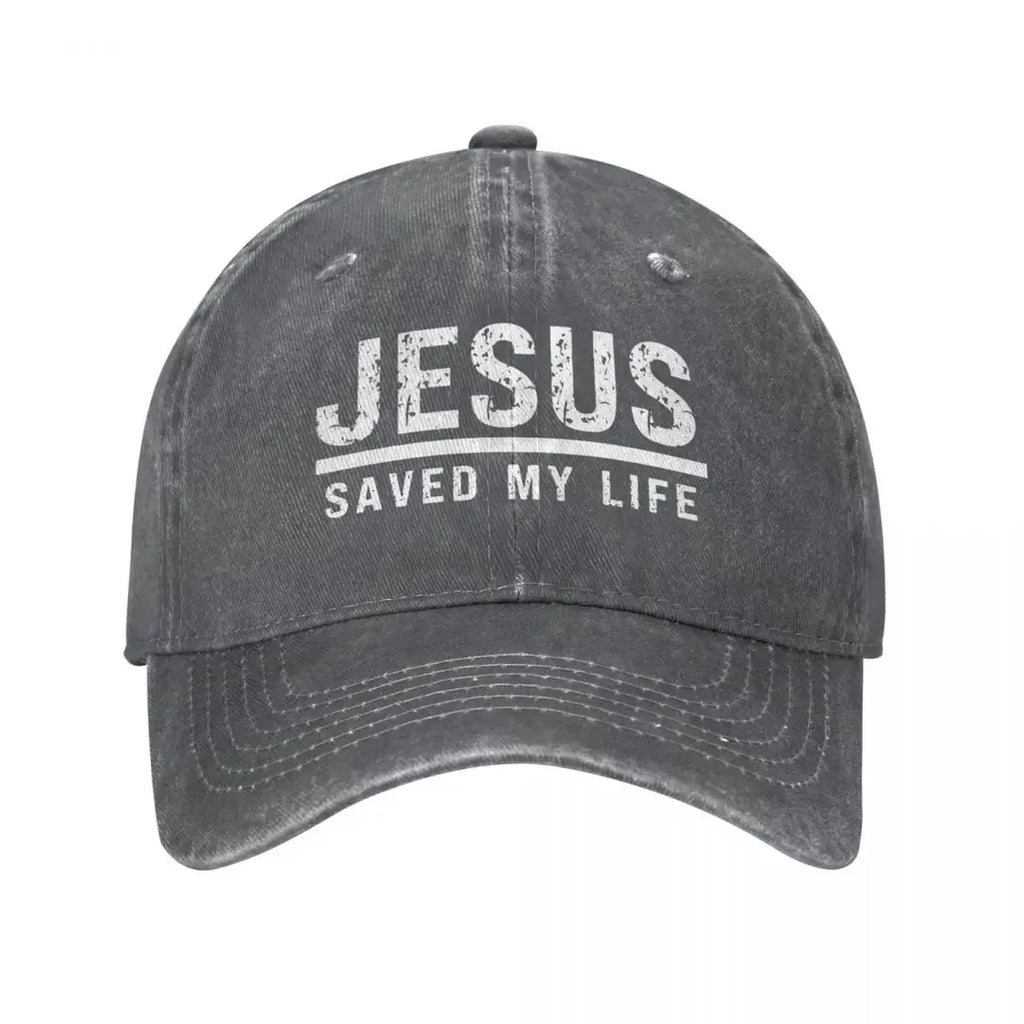 Jesus Saved My Life Ponytail Cap