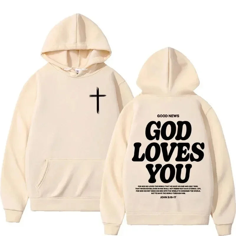 God Loves You Vintage Hoodie