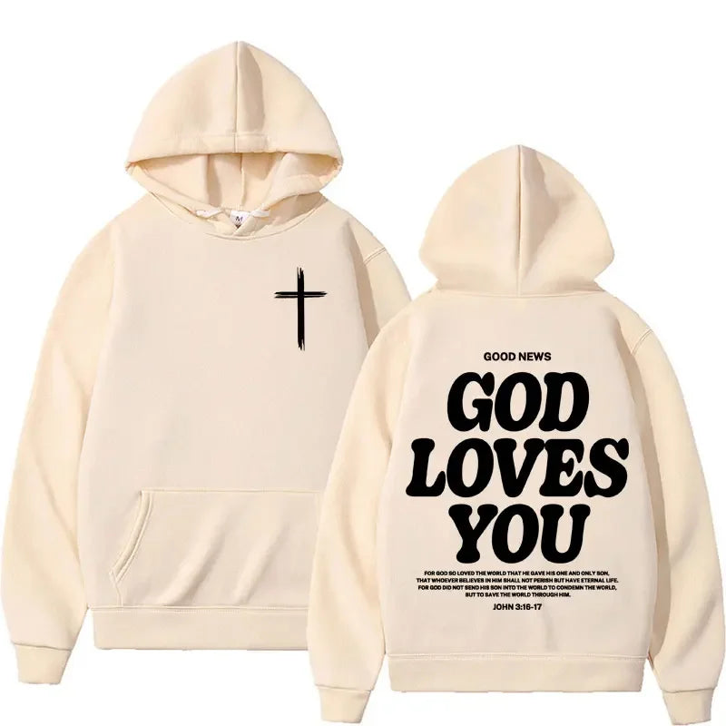 God Loves You Vintage Hoodie