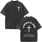 Jesus Faith Overcomes Fear Washed T-Shirt