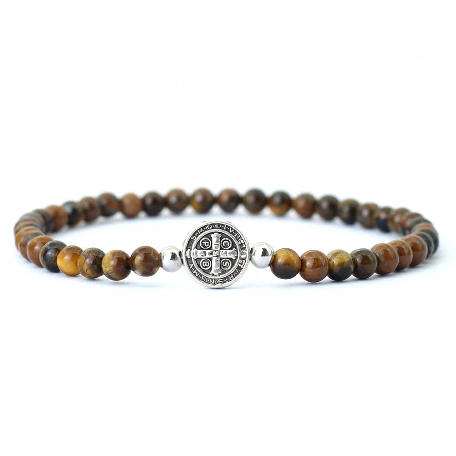 Beaded Jesus Cross Bracelet