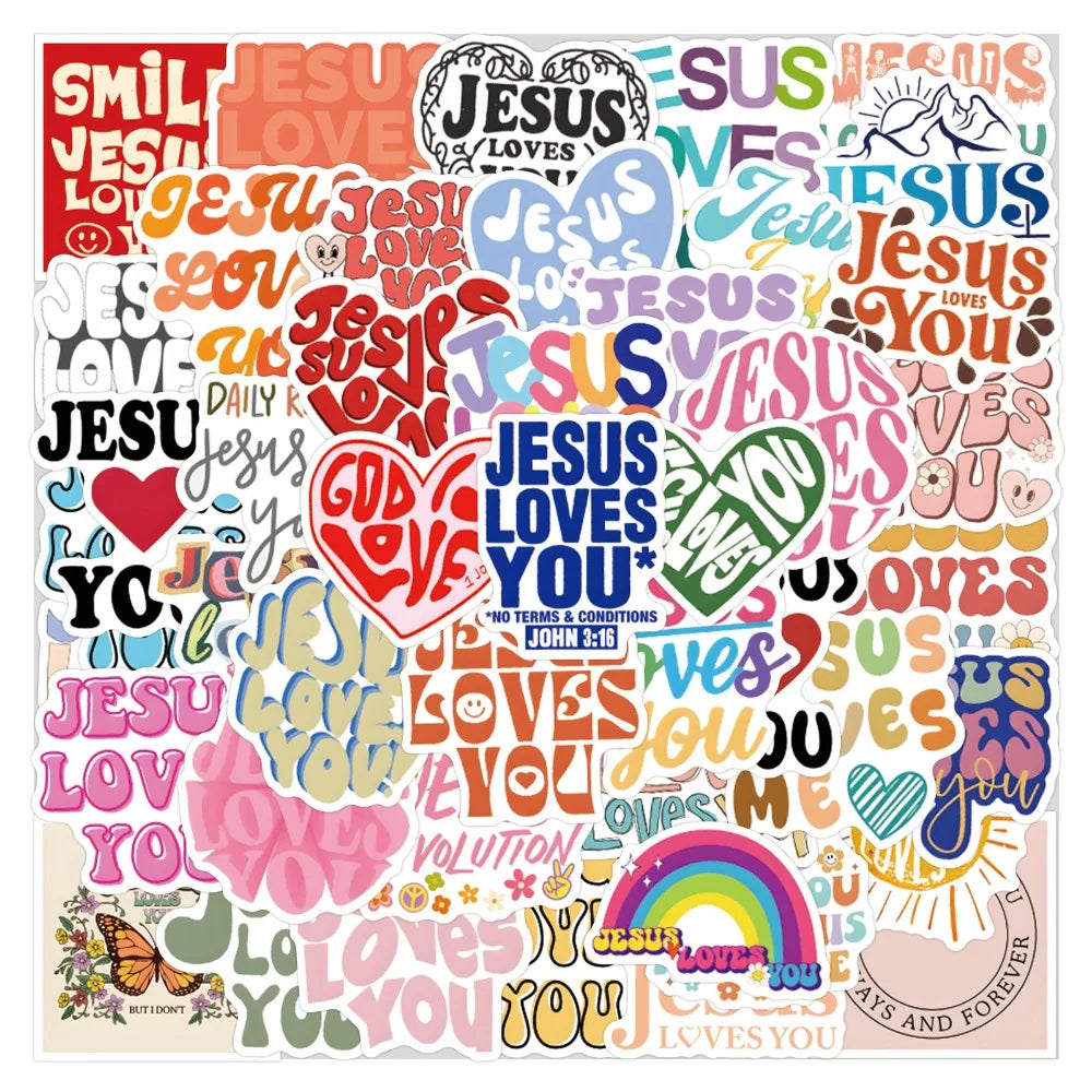 “Jesus Loves You” Graffiti Stickers