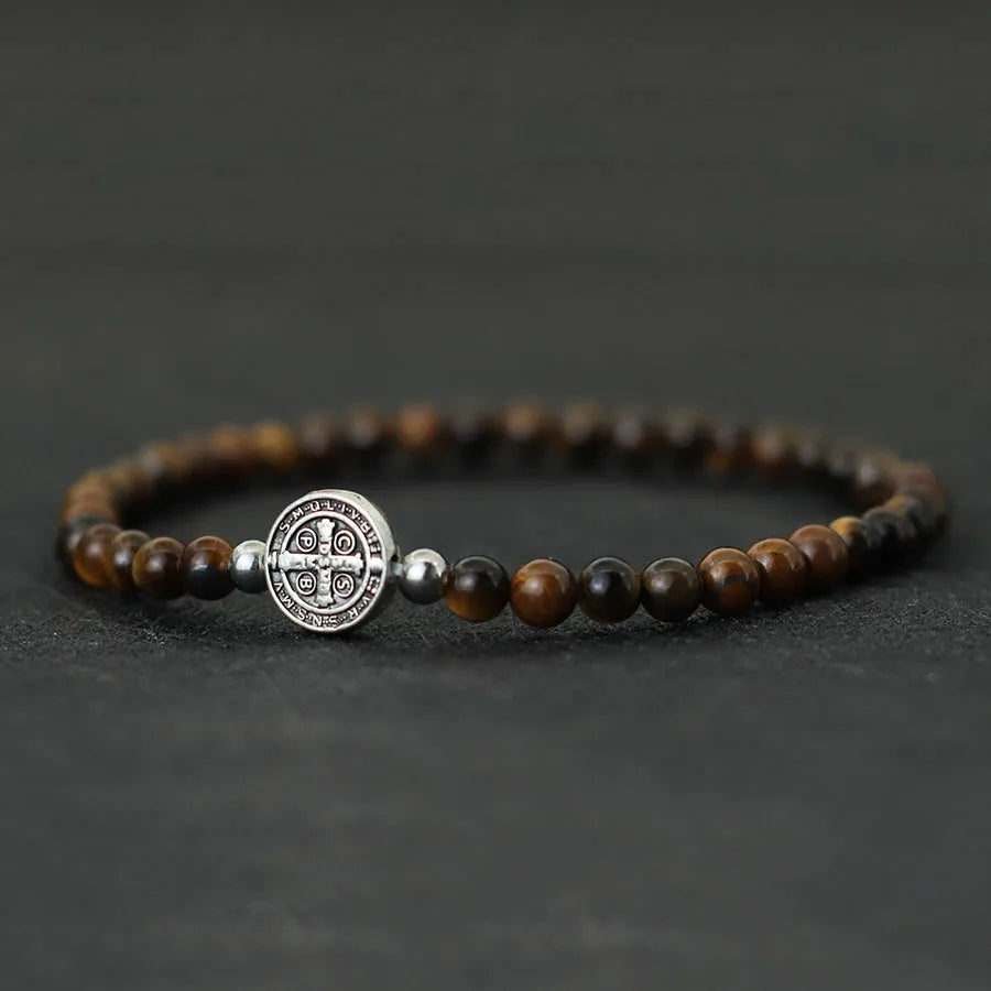 Beaded Jesus Cross Bracelet