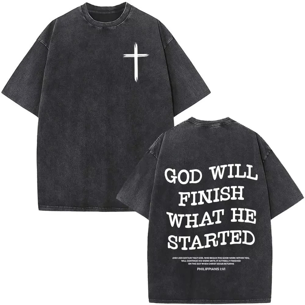 Faith Over Fear Vintage Oversized Tee