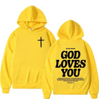 God Loves You Vintage Hoodie