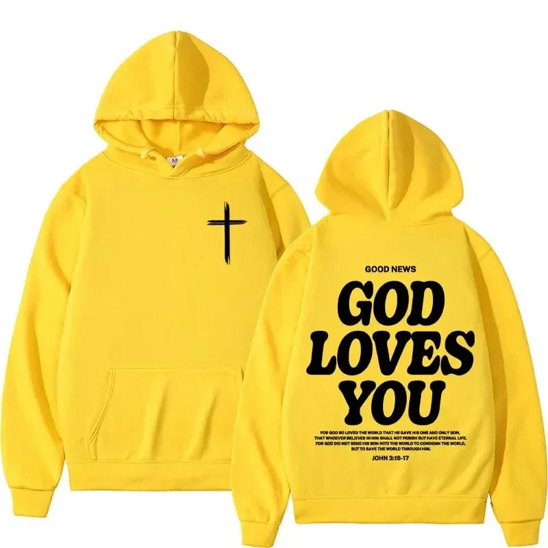God Loves You Vintage Hoodie