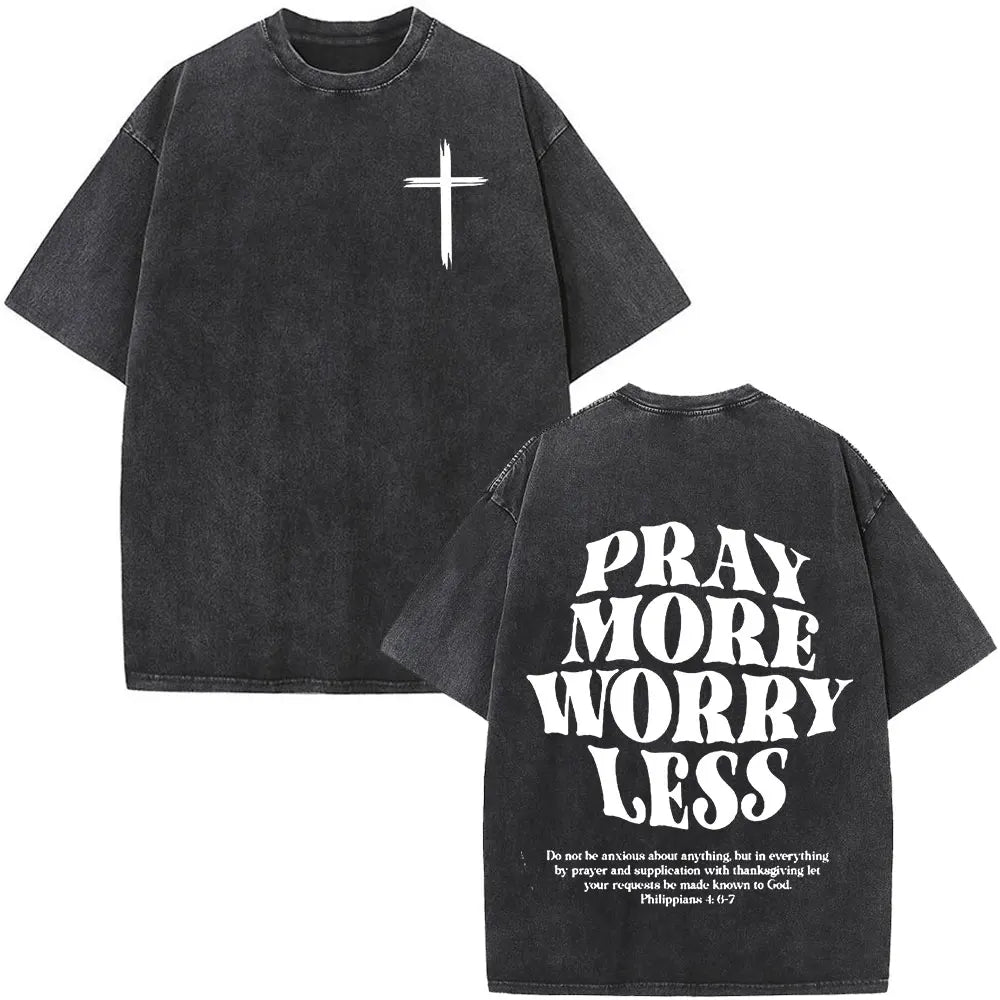 Faith Over Fear Bible Verse Washed Tee