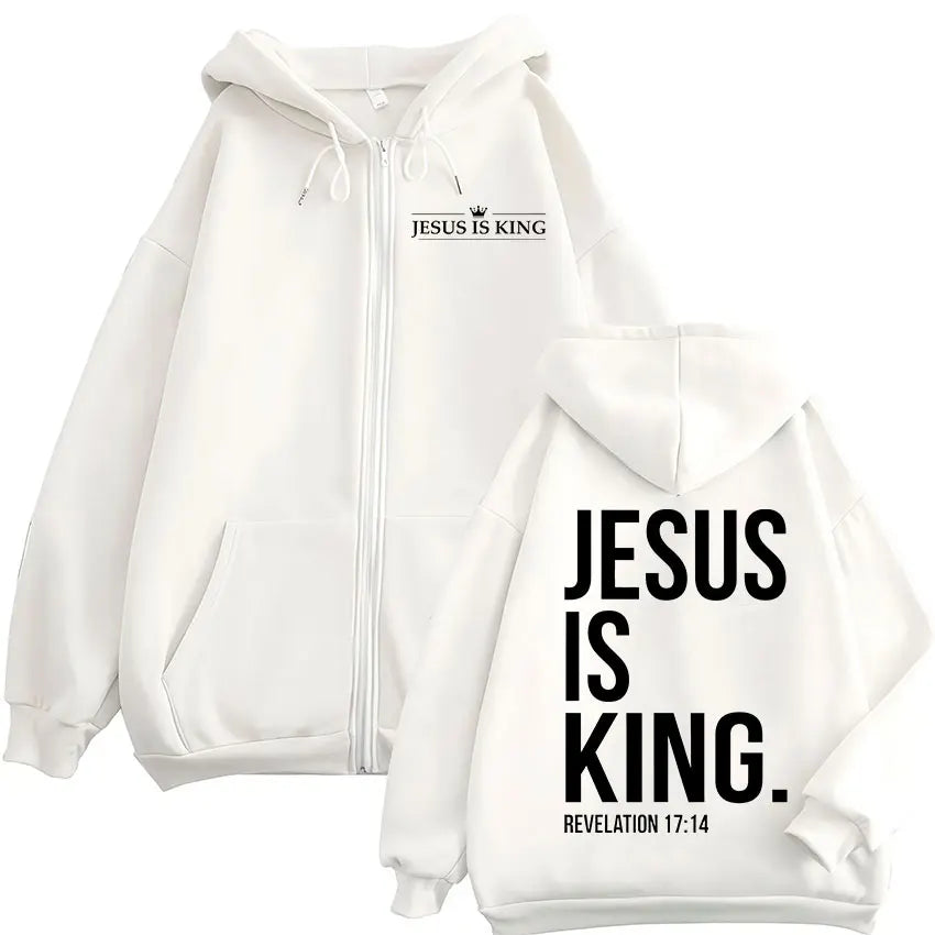 Jesus Is King Zip Hoodie