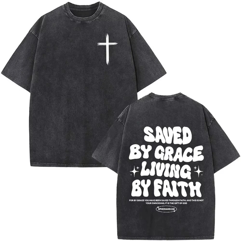 Faith Over Fear Vintage Oversized Tee