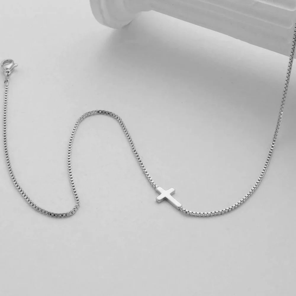 Mini Gold Cross Necklace