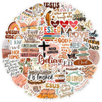 Jesus Phrase Waterproof Stickers