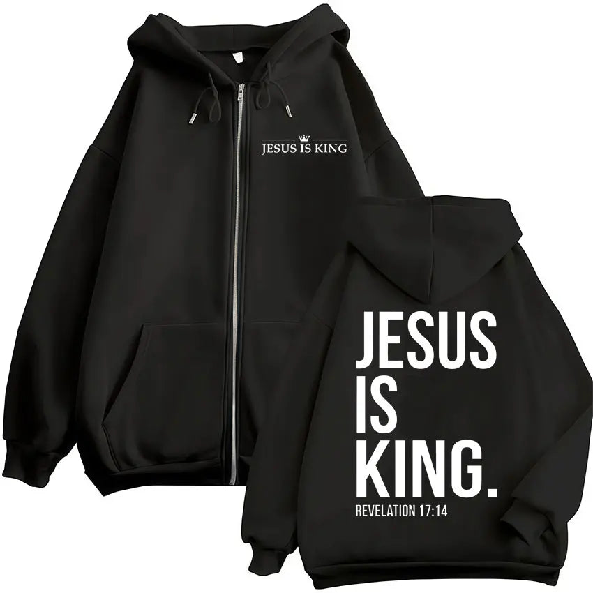 Jesus Is King Zip Hoodie