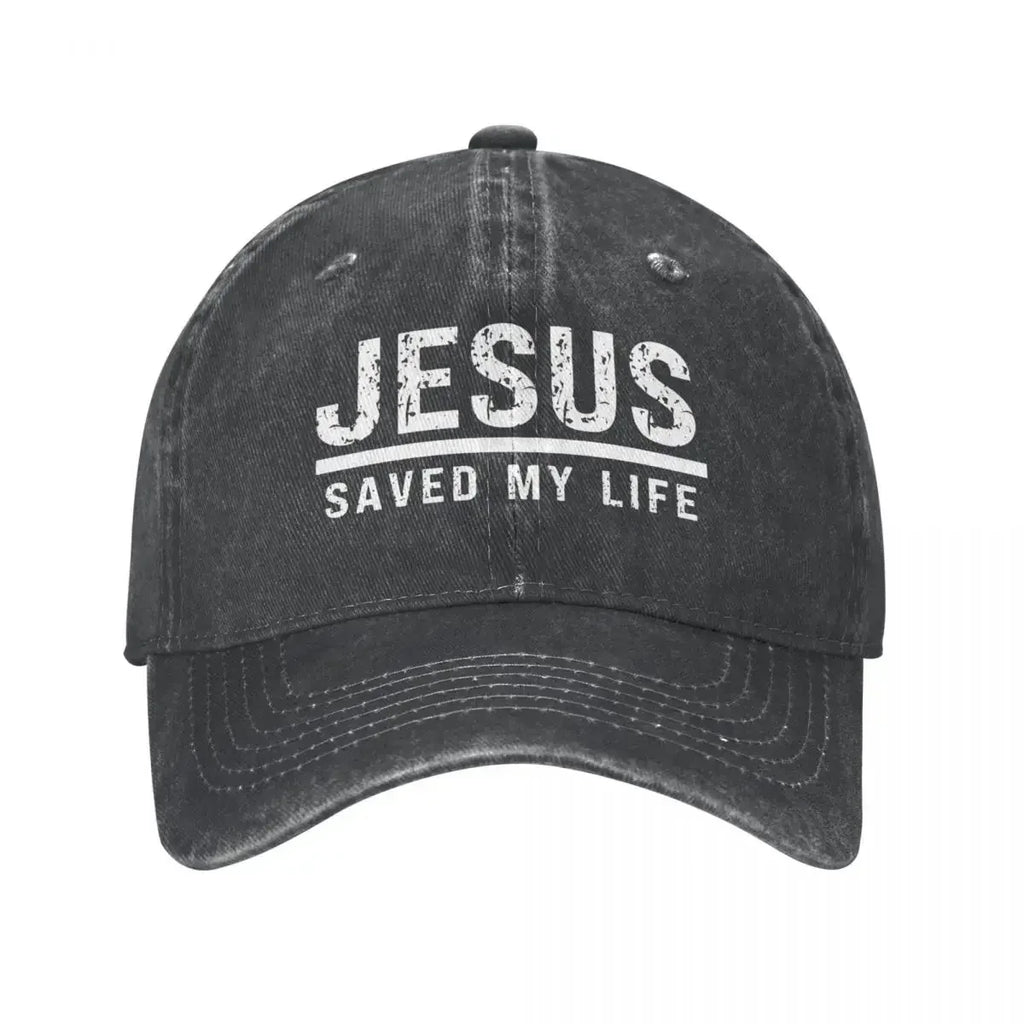 Jesus Saved My Life Ponytail Cap