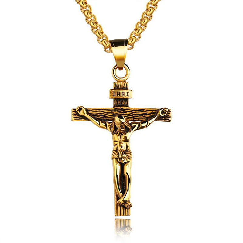 Men’s Stainless Steel Cross Necklace