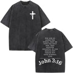 Jesus Faith Overcomes Fear Washed T-Shirt