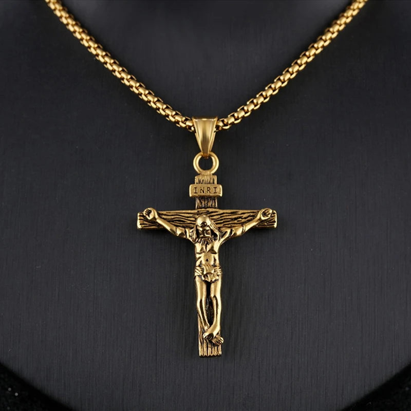 Men’s Stainless Steel Cross Necklace