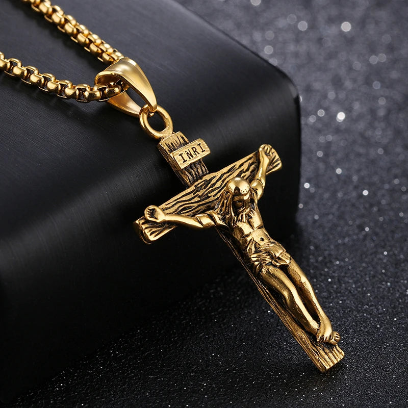 Men’s Stainless Steel Cross Necklace