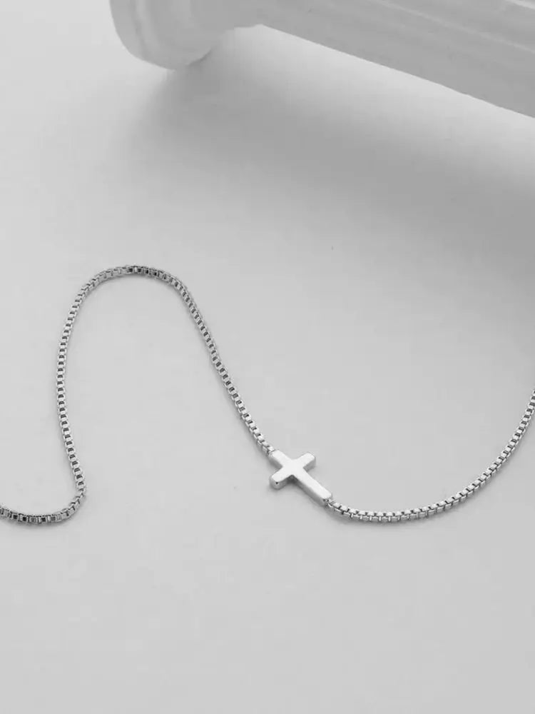 Mini Gold Cross Necklace