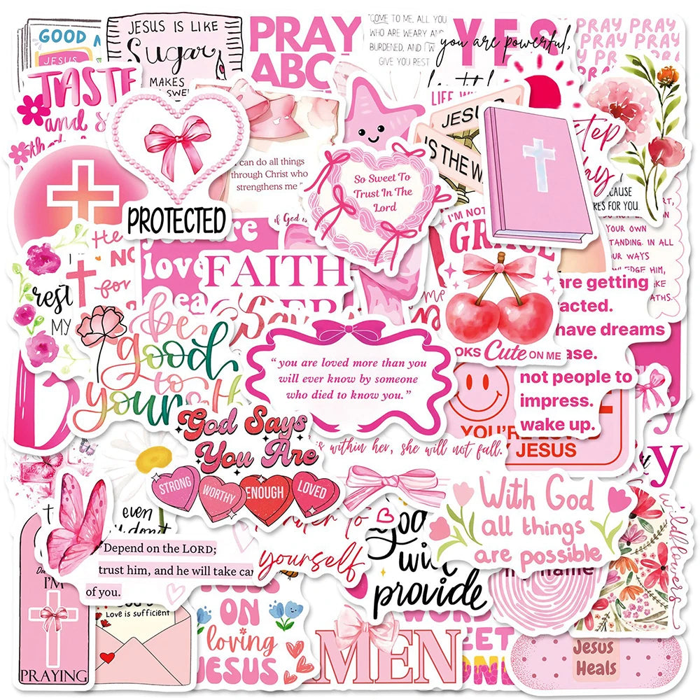 Jesus Phrase Waterproof Stickers