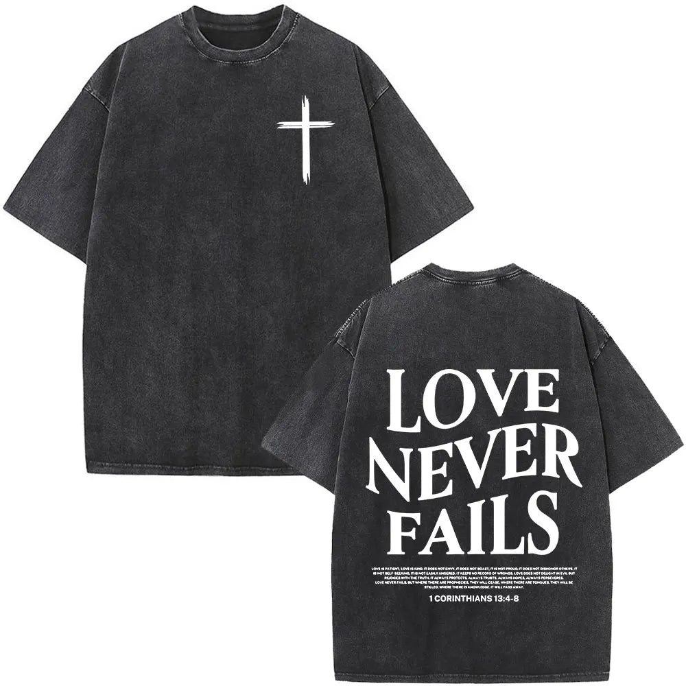 Faith Over Fear Bible Verse Washed Tee